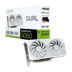 Asus Dual GeForce RTX 5060 White OC Edition 8GB GDDR7 Graphics Card