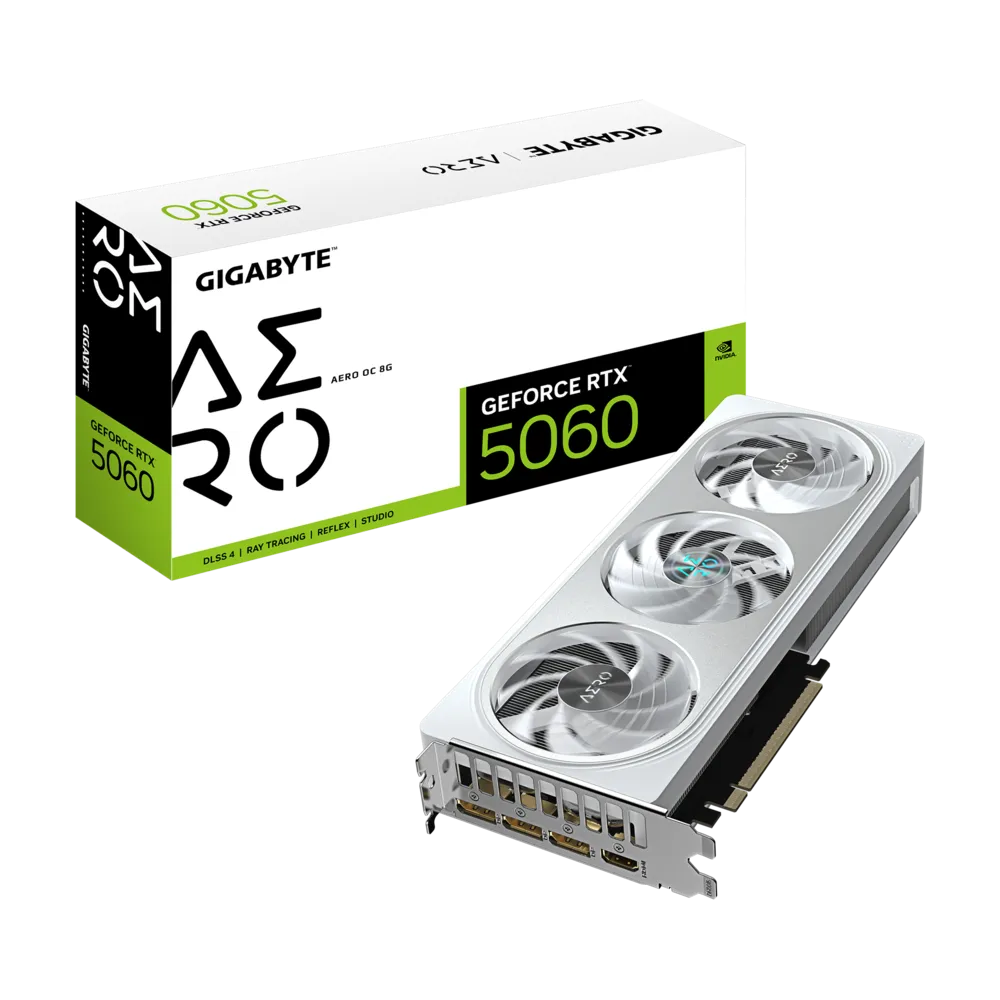 Gigabyte RTX 5060 AERO OC 8GB Graphics Card Gigabyte RTX 5060 AERO OC 8GB Graphics Card