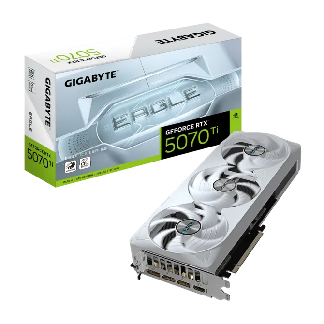 Gigabyte RTX 5070 Ti EAGLE OC ICE SFF 16GB Graphics Card Gigabyte RTX 5070 Ti EAGLE OC ICE SFF 16GB Graphics Card